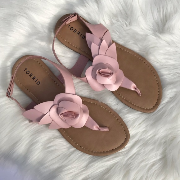 pink wide width sandals
